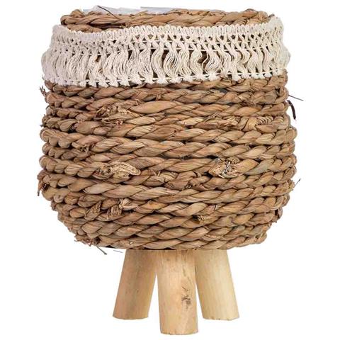 Fioriera In Corda Con Gambe 16x16x14h Cm - Foto 2