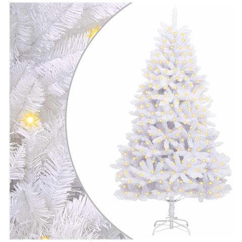 Albero di Natale artificiale Bianco 210 cm PVC e Metallo - Foto 1