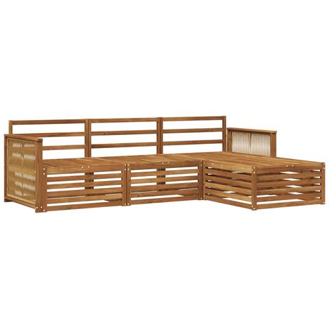 Set di divani da esterno Naturale 249 x 162,5 x 73 cm - Foto 1