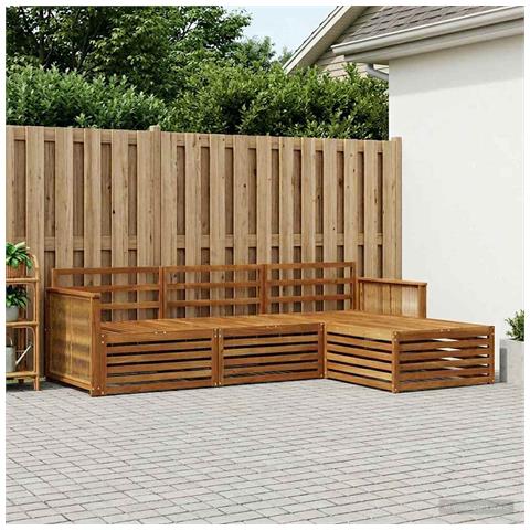 Set di divani da esterno Naturale 249 x 162,5 x 73 cm - Foto 2