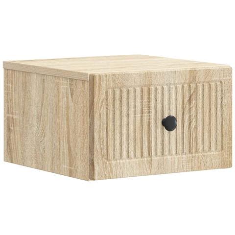Mobiletto da notte a muro Rovere Sonoma 33 x 34,5 x 20 cm - Foto 1