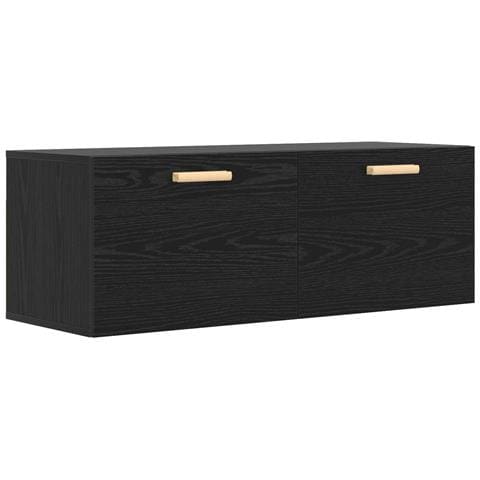 Armadietto a muro Rovere nero 100 x 36,5 x 35 cm - Foto 1