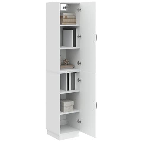 Set di armadi 2 pcs Bianco Lucido Legno ingegnerizzato - Foto 2