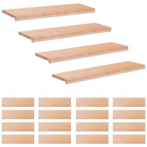 Tappeti per scale 20 pz 100 x 30 x 2 cm Naturale - Foto 1