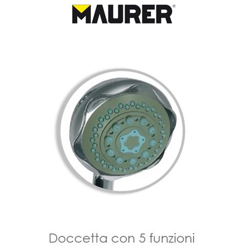 Saliscendi cromato multifunzione cambia getti Tubo Flex 150 cm - Foto 2