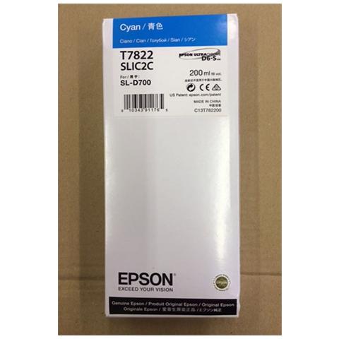 C13T782200-EU Cartuccia Ink Originale T7822 Ciano per SL-D700 - Foto 2