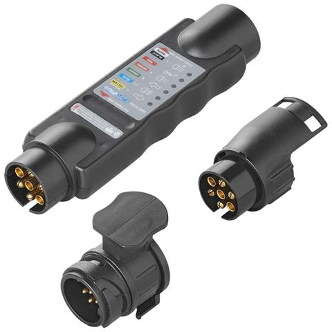 Tester Fascio di Traino 7 Perni 12 V + 2 Adattatori 343524 - Foto 1