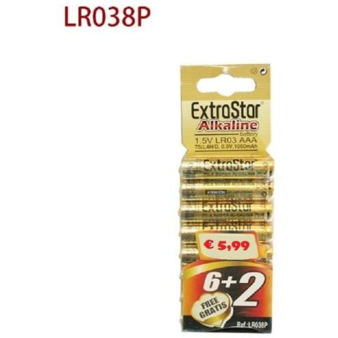 8 Batterie Ministilo Aaa Lr03 Alcaline Pile Extrastar - Foto 1