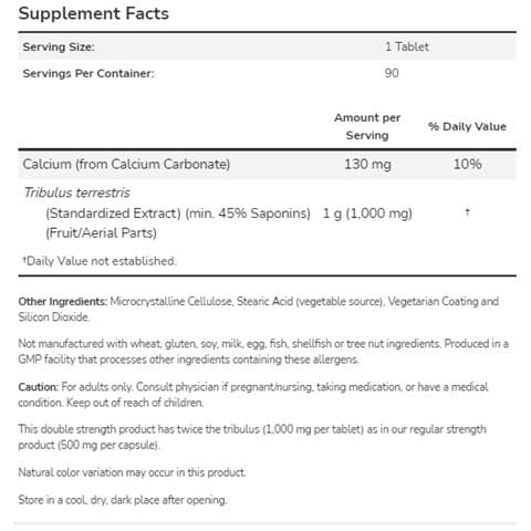 Tribulus 1,000 Mg - 180 Tablets - Tribolo - Foto 3