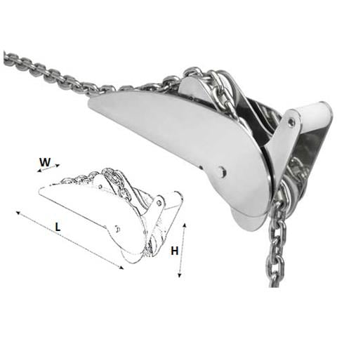 Musone Basculante Acciaio Inox Can Mod. Whale 495 90 150 5 Mm 6,5 20 - Foto 1