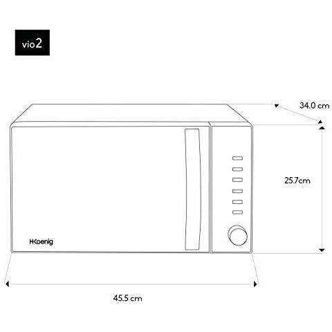 Forno Microonde Digitale VIO2 Capacità 20 L Potenza 700 W Colore Grigio / Nero - Foto 4