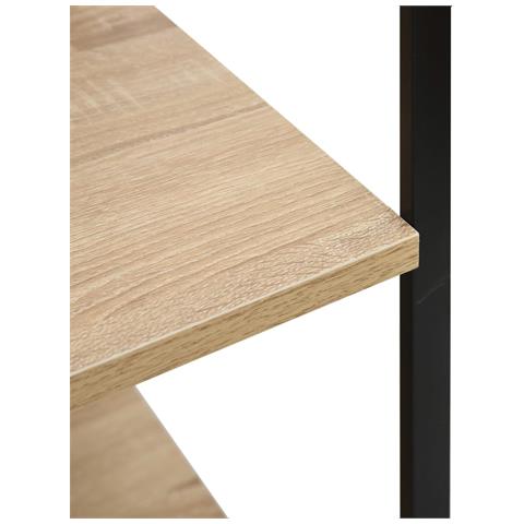 Mobile Microonde Nero e Rovere 60x39,6x79,5cm Legno Multistrato - Foto 7