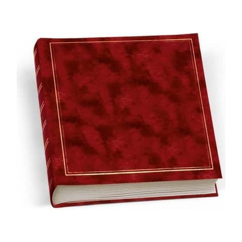 Album Foto 30x33cm 50fg In Cartoncino C / velina Copertina Vinile Rosso - Foto 2