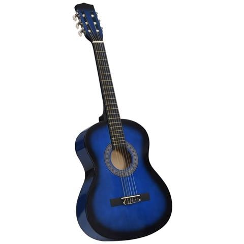 Set Chitarra Classica 8 pz per Principianti Blu 3/4 36"" - Foto 2