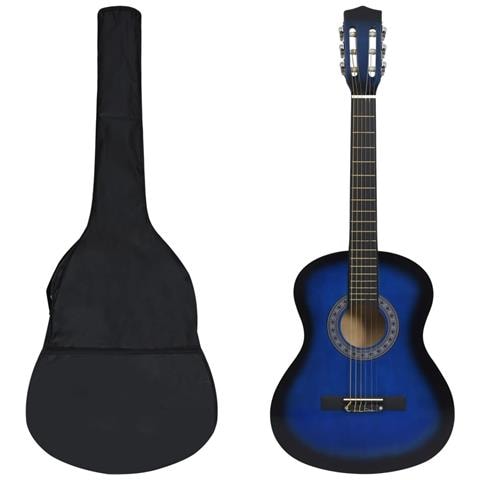 Set Chitarra Classica 8 pz per Principianti Blu 3/4 36"" - Foto 1
