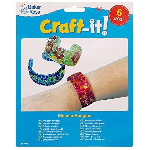 Ek4986 Mosaico Di Cristallo Bangles (confezione Da 6) Perfetto Per I Bambini Per Decorare E Wear Ideale Per Casa Scuola E Artigianato Gruppi Assortiti - Foto 4