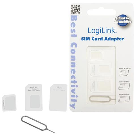 Adattatore Sim Cellulari Nano Micro Mini + Clip Rimozione AA0047 - Foto 1
