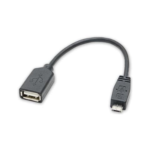 CL-CAB20125, USB A, MicroUSB B, Maschio / maschio, Nero, 0,03m - Foto 1