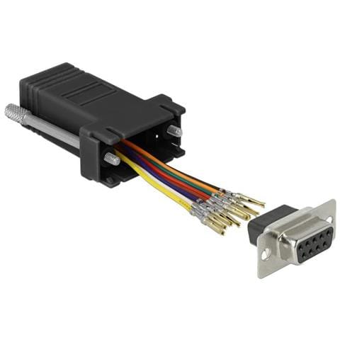 66165 cavo di interfaccia e adattatore Sub-D 9 pin Rj-45 Nero, Acciaio inossidabile - Foto 1