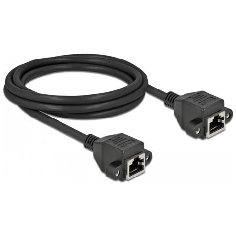 Cavo di estensione di rete S /FTP RJ45 femmina per RJ45 maschio Cat. 6A 2 m nero - Foto 3