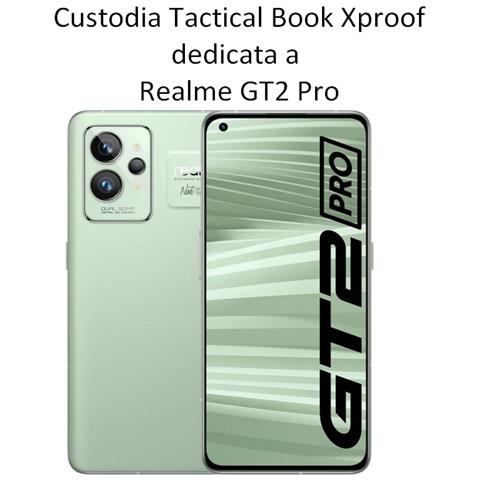 Custodia Originale Book Xproof Flip Case Per Realme Gt2 Pro Black Hawk - Foto 2