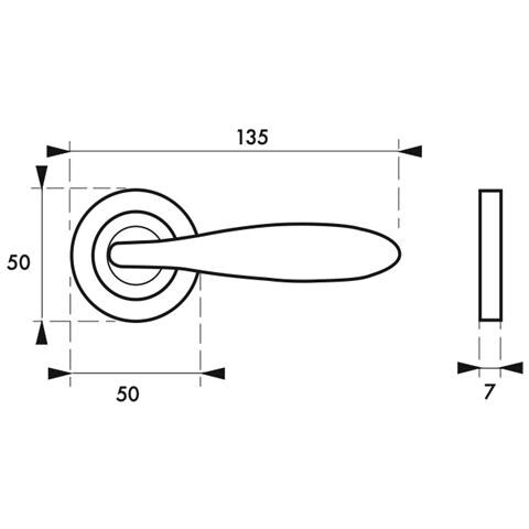 Maniglia Di Design Luxor, Per Porta, Su Rosetta Tonda, Cromo Lucido - Frosio Bortolo - Foto 2