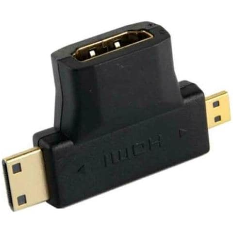 Adattatore Tr-26222 Connettore Hdmi Femmina To Mini Hdmi To Micro Hdmi Black - Foto 2