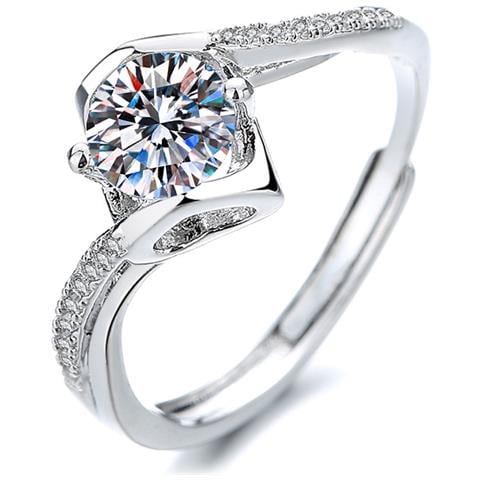 Confezione Da 4 Anelli Con Zirconi Luccicanti Silver - Foto 2