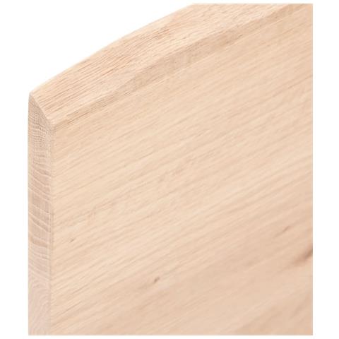 Piano Bagno 80x40x2 cm in Legno Massello Non Trattato - Foto 5