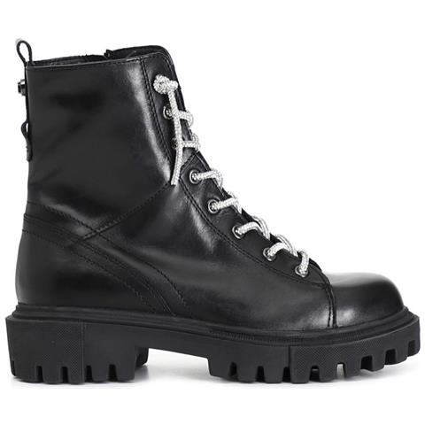 Cafenoir Fb1101 Stivaletti Biker Anfibi Ultralight Pelle Donna Strass Nero 38 - Foto 1