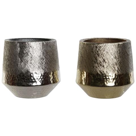 Centrotavola Dkd Home Decor Dorato Argentato Romantico 19 X 19 X 20 Cm (2 Unità) - Foto 1