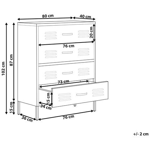 Cassettiera Enago Metallo Blu Marino - Foto 2