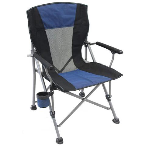 Sedia Poltrona Chiudibile Da Campeggio In Acciaio Con Braccioli E Porta Borraccia - Foto 1