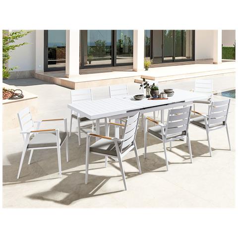 Set Da Giardino Alluminio Grigio 8 Posti Valcanetto /taviano - Foto 1