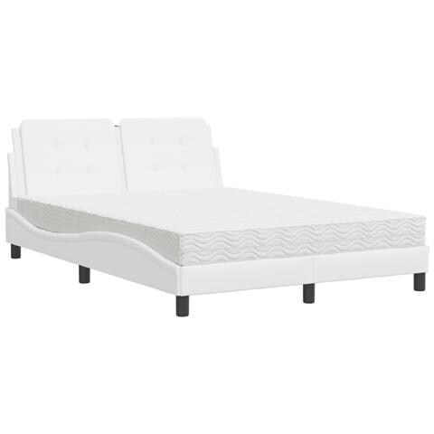 Letto Con Materasso Bianco 120x200 Cm In Similpelle - Foto 1