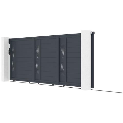 Cancello Scorrevole 5m Veleta H. 160 Grigio Alluminio - Foto 2