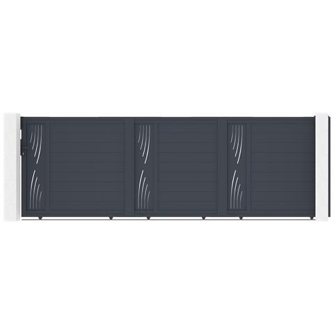 Cancello Scorrevole 5m Veleta H. 160 Grigio Alluminio - Foto 1