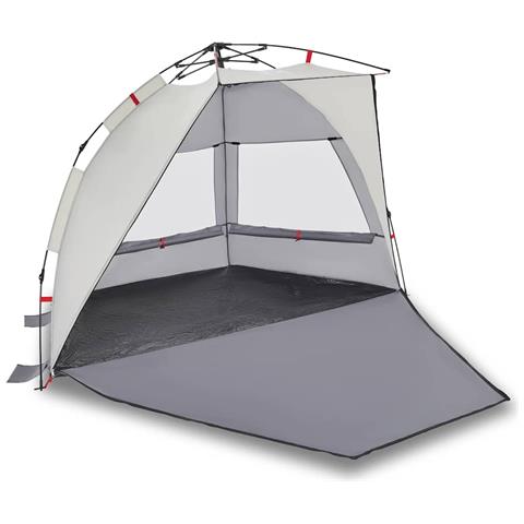 Tenda Da Spiaggia 2 Persone Grigio Rilascio Rapido Impermeabile - Foto 1