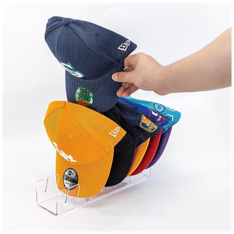 Organizer Per Cappelli Da Baseball Da 2 Pezzi, Portacappelli Per Armadio Transparent - Foto 2