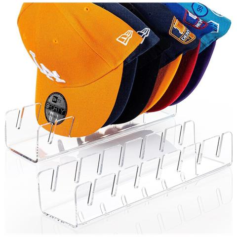 Organizer Per Cappelli Da Baseball Da 2 Pezzi, Portacappelli Per Armadio Transparent - Foto 1