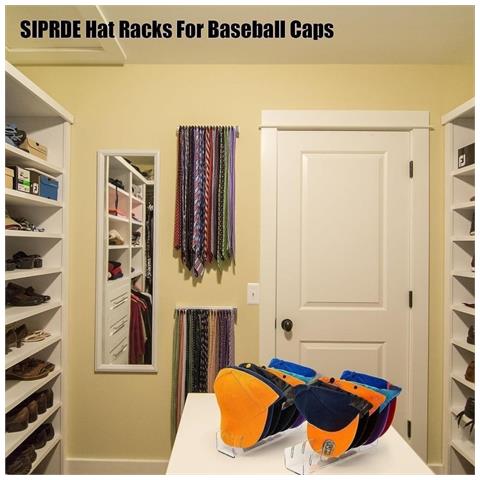 Organizer Per Cappelli Da Baseball Da 2 Pezzi, Portacappelli Per Armadio Transparent - Foto 5