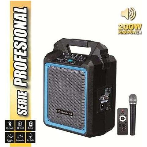 Coolsound Pro 200 Bluetooth Autoamplificato Scuola 200w 6.5 60w Rms Con Batteria - Usb, Sd, Mic.jack 6.3 Mm - 1 Microfon - Foto 1