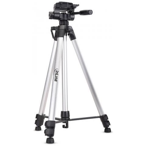 Inline Treppiede Per Fotocamere E Videocamere, Alluminio, Silver, Max.1,73m - Foto 3