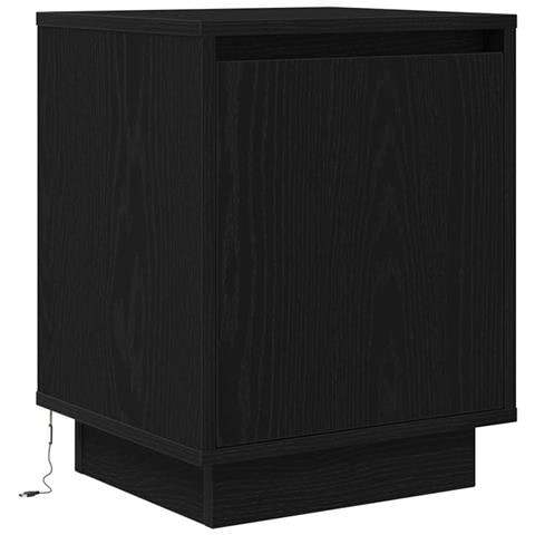 Comodino Con Luci Led Nero 38x34x50 Cm - Foto 3