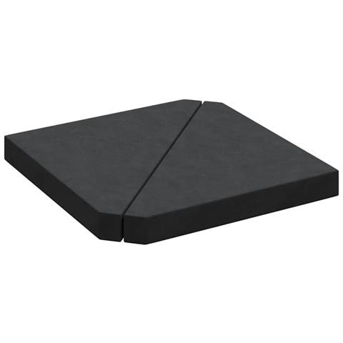 Piastre Per Parasole 2 Pz In Granito Triangolare 14 Kg Nero - Foto 2