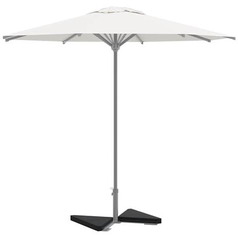 Piastre Per Parasole 2 Pz In Granito Triangolare 14 Kg Nero - Foto 1