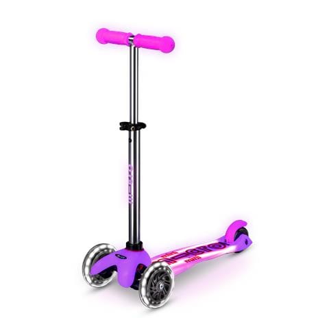 Mini Micro Deluxe Glow LED Plus Bambini Monopattino a tre ruote Rosa - Foto 1