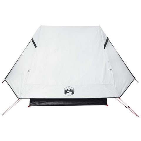 Tenda Campeggio 2 Persone Bianca Tessuto Oscurante Impermeabile - Foto 9