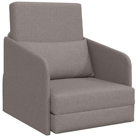 Divano Letto 2-in-1 Tortora 65x80x83 cm Tessuto - Foto 1