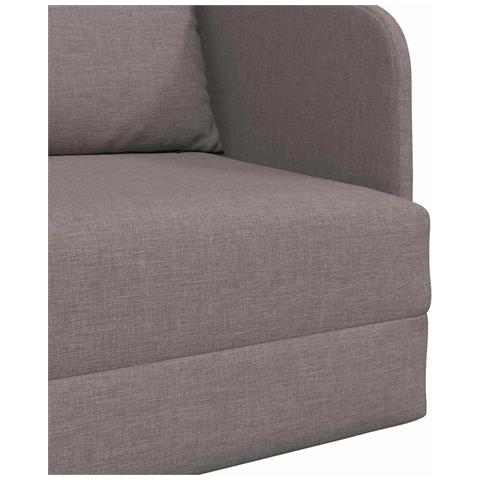 Divano Letto 2-in-1 Tortora 65x80x83 cm Tessuto - Foto 9